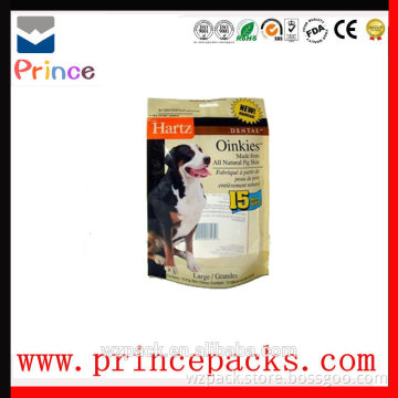 Plastic pet dog food packaging bag with zip lock
